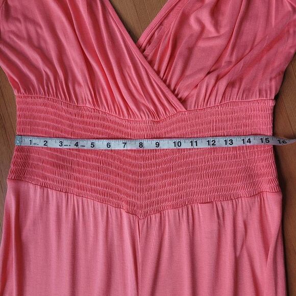 NWT lascana jumpsuit sleeveless wide leg salmon size 14 summer beachy - Picture 10 of 16